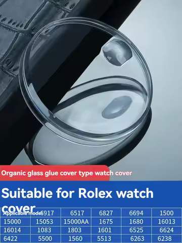 For Rolex rubber-sealed crystal watch glass accessories with date window, without date window: 1601/