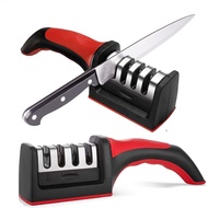 Knife Sharpeners for Kitchen Knives– Stainless Steel 4 in1 Easy to Use Knife Sharpening
