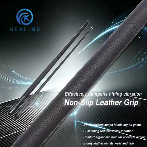 Counterweight Billiard Cue Stick Pro Taper Black Leather Grip 147cm Carbon Fiber Low Deflection Snoo