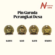 Garuda Village Apparatus Pin Badge, VILLAGE HEAD, VILLAGE HEAD, VILLAGE HEAD, VILLAGE HEAD, VILLAGE 