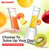 SHARP EM60PMWH 0.6L Personal Blender Juicer with 2 Tumble Ice Breaking Portable Blender