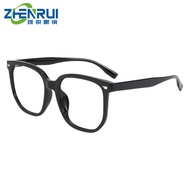 Fashion Big Frame Glasses Men Women Plain Face Big Frame Retro Glasses Frame Plain Glasses Can Be Eq