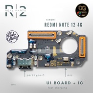 OG SUPER Mic Charging Board + IC XIAOMI Redmi Note 12 4G UI Board PCB Charger