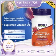【EXP:2028】Now Foods Vitamin D3 High Potency 5000 IU, 120/240 Softgels-e15p1a_725