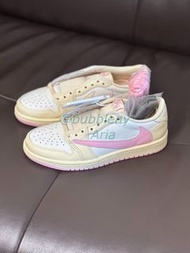 aj1 倒鉤 粉色 Jordan × Travi