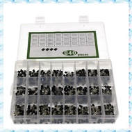 [R Q M U] 840Pcs/Set 24Values TO-92 Transistor BC547 BC327 BC337 2N2222 3904 PNP/NPN Transistors Set