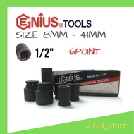 GENIUS IMPACT SOCKET ½" Dr. ( 6PT ) 8MM ~ 41MM