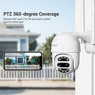 LIVE Blurams Outdoor Lite 3 360° 3MP HD Dual-Lens IP66 Weatherproof Camera Siren Alarm Color Night V