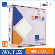 Apo Floor Vinyl Tiles AVQT 1.3mm - White Sand 60pcs / Box 5.4sqm Coverage 300mm x 300mm