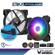 Invasion Aurora LED 120mm ARGB PC Case Fan with 6-Pin Connector and Motherboard Sync Hub