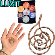 LUSIT Spiral Palm Ring, Adjustable Handmade Copper Palm Ring, Creative Gift Jewelry Accessories Reik