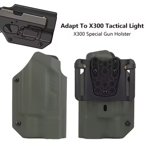Lightweight Kydex Holsters 9mm For Glock 17 19 19X 23 34 35 45 with X300 Ultra X300U Flashlight Tact