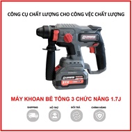 Máy khoan đục bê tông pin DRAMA 5020 FLEX 2 Pin 15 Cell Chân Pin Phổ Thông Lực đập 1.7J nhỏ gọn linh