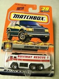 1999 Matchbox Fire Fighters Series 6 Airport Fire Truck #29 of 100 by Matchbox