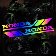 1 Pair Honda Emblem Motorcycle Racing Modification Reflective Sticker Car Rearview Mirror Decoration Waterproof Decals Honda Beat Fi Accessories Motorcycle