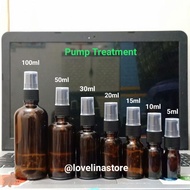 Glass pump treatment bottle 5ml to 100ml