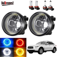 Angel Eye Fog Light Assembly For Infiniti FX FX35 FX37 FX45 FX50 FX30D 2006-2015 Car Front Bumper Fo