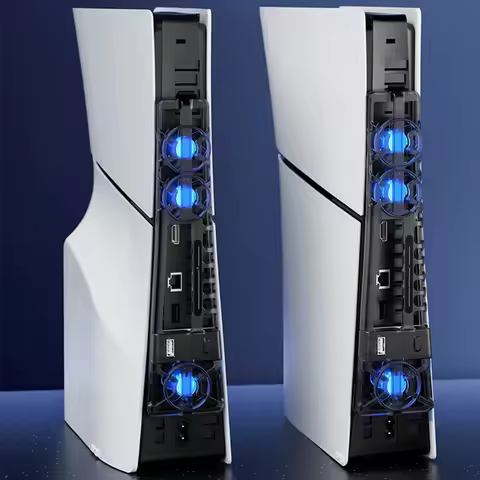 For PS5 SLIM/PS5 PRO Host Cooling Fan Intelligent Temperature Control Three Adjustable Levels Rear F