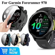Glass+Screen Protector Case for Garmin Forerunner 970 Anti-scratch Hard PC Protective Bumper For Gar