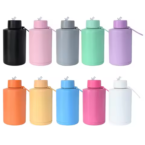 GCWAVE ceramic liner 68oz/2L botella de agua water bottle Outdoor sports termos Large capacity ceram