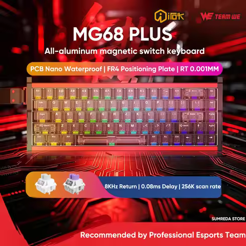 IROK MG68 PLUS MG68 ACE MG68 MAX Wired Magnetic Gaming Mechanical Keyboard 65% Layout 68 Keys RT0.00
