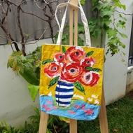 Tas kanvas lukis Flower 1