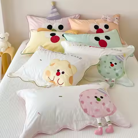 100% Cotton Pillowcase Cartoon Pillow Case Bedding Cookies Pillow Cover Envelope Custom Pillow Case