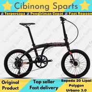 Sepeda 20 Lipat Polygon Urbano 3.0 8Speeds Cakram New