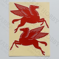 Two Horse Mobilgas Sticker / Sticker