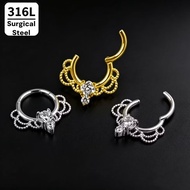 316L Solid Surgical Steel Septum & Daith Piercing Jewellery – 16G (1.2mm) – 1 Piece