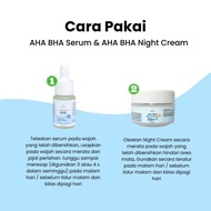 Perawatan Wajah Leika Skincare 2 In 1 Aha Bha Serum & Aha Bha Night Cream Resmi Bpom Paket Skincare 