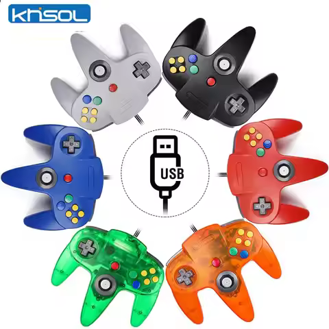 N64 USB Wired Controller Gamepad Joystick Nintendo Classic Video Game Controller Retro Games for Mac