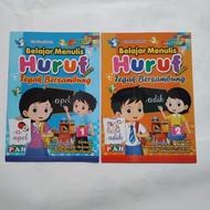 Learning Book for Writing Upright Letters Connected Jili 1 and Volume 2 for Kindergarten and Element
