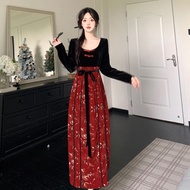 Horse Face Skirt Daily Hanfu Women Horse Face Skirt Suit Hanfu Improved Horse Face Group Improved Style Hanfu Chinese Style Hanfu Red Hanfu Hanfu Dress Improved Version Hanfu Chinese Style New Chinese Style