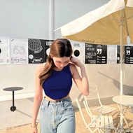 tockrichshop Spinnyhouse เสื้อครอปชายเว้า Croptop ผ้าร่องเนื้อนุ่ม ยืดเยอะค่า น่ารักจนใจบางไปหมด ครอ