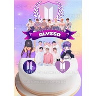 BTS theme cake topper