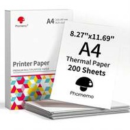 Phomemo 1 แพ็ค กระดาษเทอร์มอลขนาด A4 สำหรับ M08/M832/M833/M834/P831 - 1 แพ็ค กระดาษ A4 จำนวน 200 แผ่