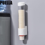 PUELLA Cup Dispenser Cone or Flat Bottom Cups Plastic Disposable Paper Cups Wall Mounted Dustproof C