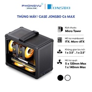 Jonsbo C6 Max Computer Case (Black/White) - Micro Tower - Supports Type-C -