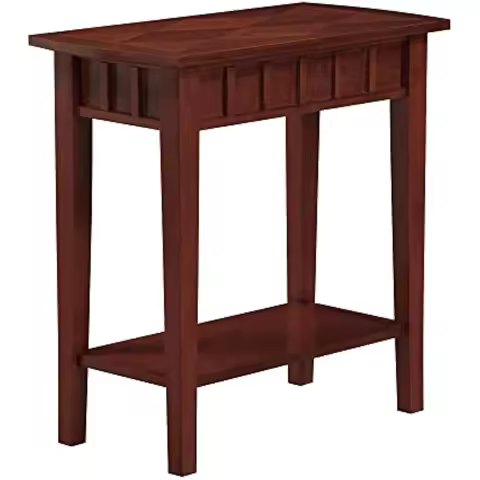 Dennis End Table with Shelf 24 - Modern Living Room Side Table with Shelf, Transitional Nightstand, 