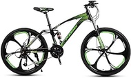 Fashionable Simplicity Full Suspension Mountain Bike 26 Inches Wheel 21/24/27/30 Speed Gear System With High Carbon Steel Frame Front and Rear Disc Brake Dual Suspension Unisex Adult Mountain Bicycle
