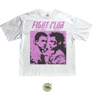 OVERSIZED WHITE POSTER MOVIE FIGHT CLUB VINTAGE TEE STYLE