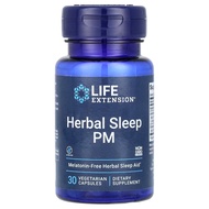 Life Extension, Tidur Herba PM, 30 Kapsul Vegetarian