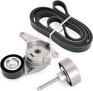 Complete Serpentine Belt Tensioner Drive Component Kit fits for Chevy Equinox/Traverse, fits for Bui