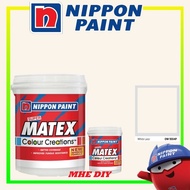 NIPPON PAINT 5L OW 1004 P WHITE LACE Interior Smooth Sheen / Matt Finish Paint Cat Dinding Dalam Rumah Bilik Ruang Tamu