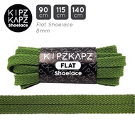 KIPZKAPZ FS13 Green Army 90cm 115cm 140cm - Flat Shoelaces Flat Shoelaces 8mm