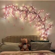 1pc 1.9m(6.2ft)/2.3 Meters(7.5ft) Cherry Blossom Vine Lights, USB Powered, 8 Lighting Modes, Soft Fl