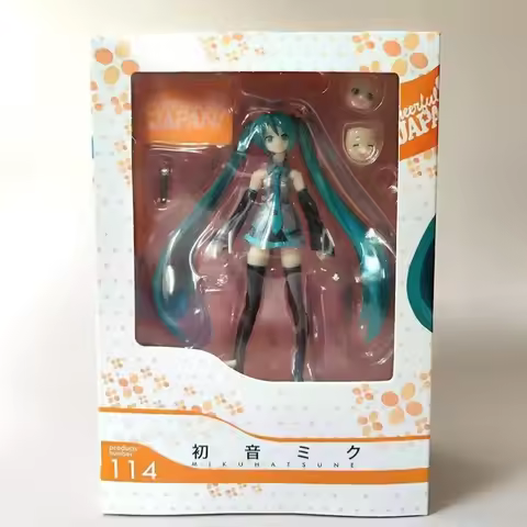 Figma 014 114 Hatsune Miku Anime Action Figurine Joint Movable Face Interchangeable Singer Collectib