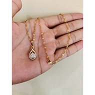 Silver cucumber seed titanium necklace