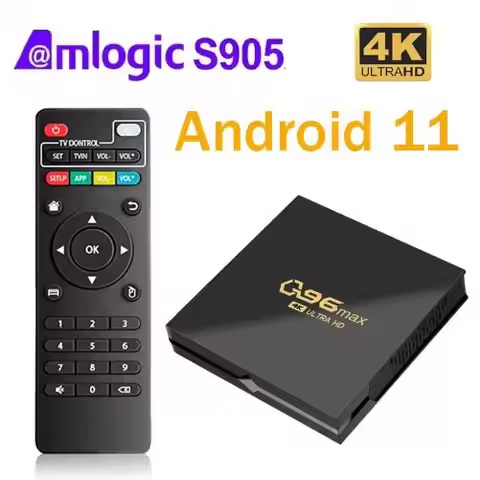 Q96 MAX Smart TV Box 2.4/5G WIFI 4K Set Top Box Android 10.0 Media Player Quad Core 1GB 8GB Media Pl